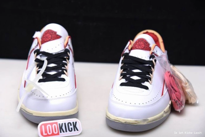 Off-White Low White Red Jordan Retro 2 DJ4375-106 SP 0805